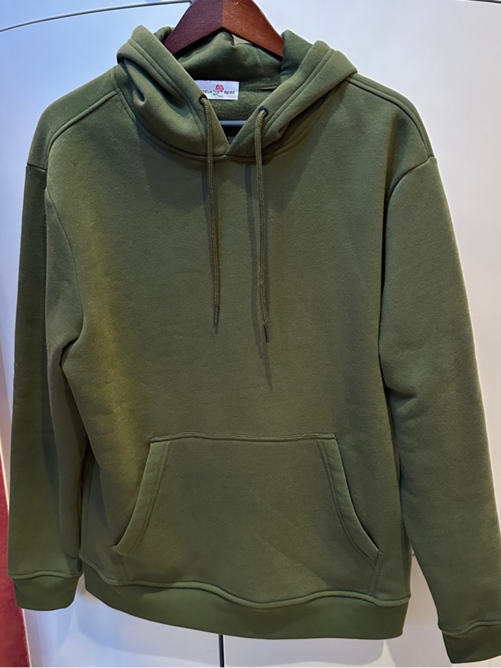 Men's Women’s Unisex  Olive Green Pullover Hoodie soft Large